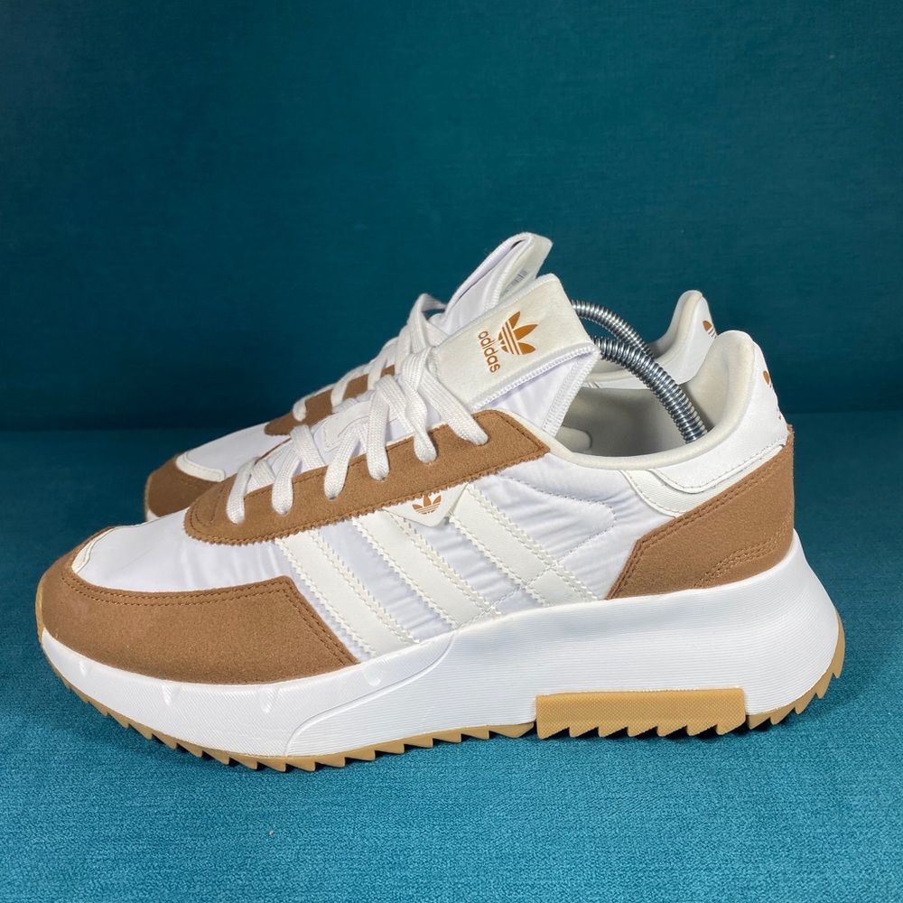 Adidas Women's White and Tan Sneakers